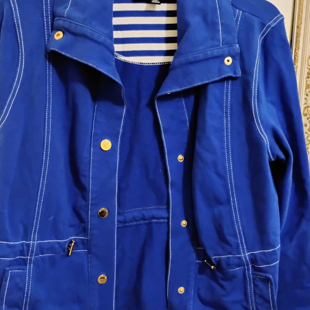 Jones New York Royal Blue Blazer with Gold Buttons